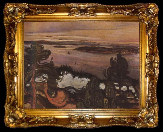 framed  Edvard Munch Train, ta009-2